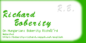 richard boberity business card
